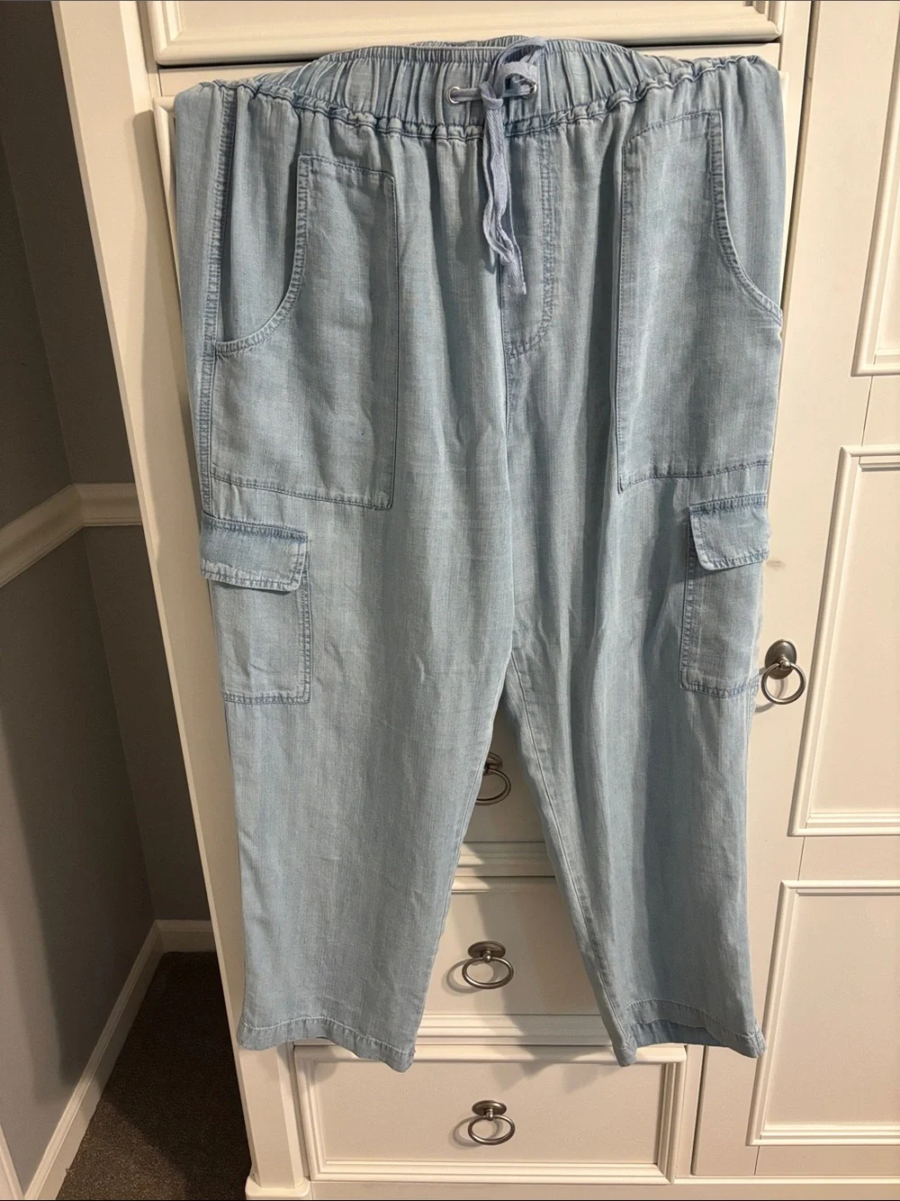 Velvet Hearts Tencel Cargo Denim Pants - Picture 2 of 9